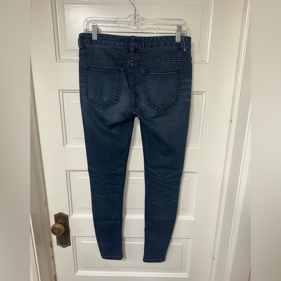 Free People Dark Blue Distressed Jeans - Picture 2 of 2